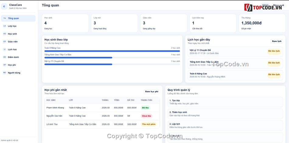 Website Quản Lý kho,Code Website Quản Lý,quản lý trung tâm